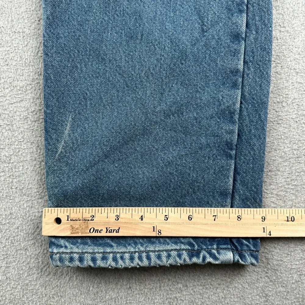 Vintage Carhartt Jeans Mens 36x30 B172 DST Relaxed Fit Blue Flannel Lined